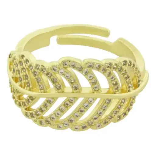 [316000] AN HOJA PAVÉ, ACERO DORADO