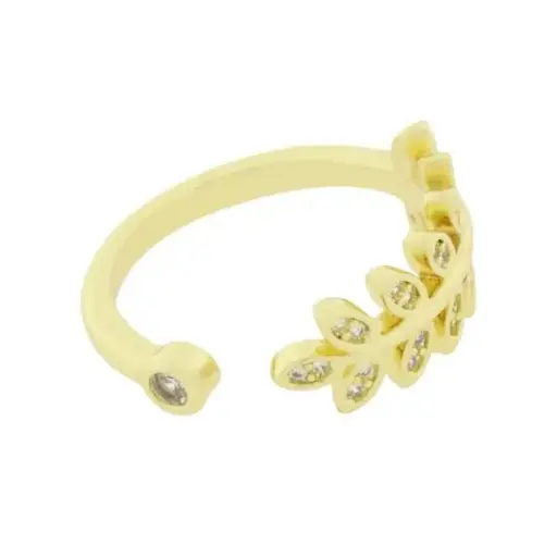 [316007] AN GUIRNALDA PAVÉ CON ZIRCONIA, ACERO DORADO