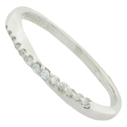 [211030] AN TORCIDO CON PIEDRA, PLATA RODIZADA