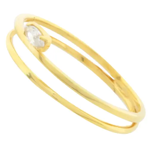 [211040] AN TORCIDO CON PIEDRA, PLATA RODIZADA