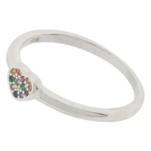[212066] AN CORAZÓN COLORES PAVÉ, PLATA .925
