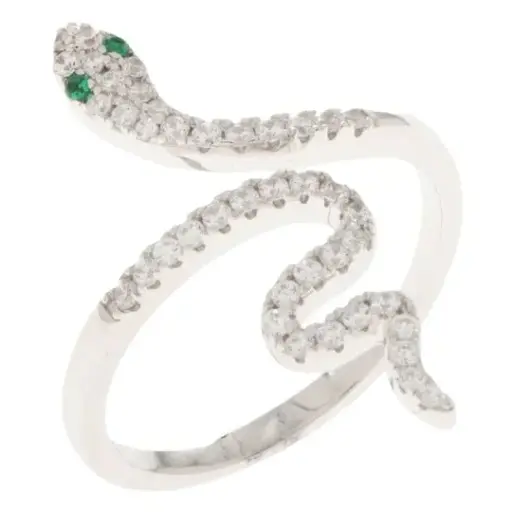 [212090] AN SERPIENTE CON OJOS VERDES, PLATA .925