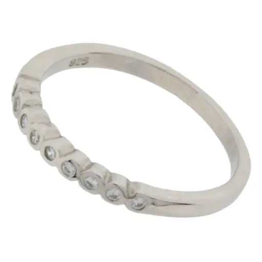 [212123] AN LINEA CIRCULOS ZIRCONIA, PLATA .925
