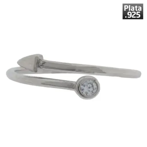 [212148] AN ZIRCONIA Y FLECHA, PLATA