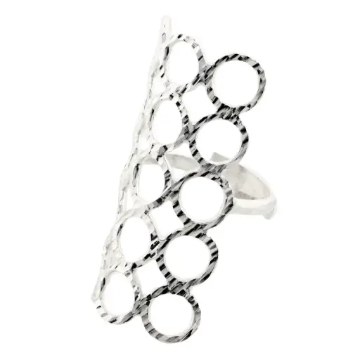 [212152] AN CIRCULOS DIAMANTADOS AJUSTABLE, PLATA .925