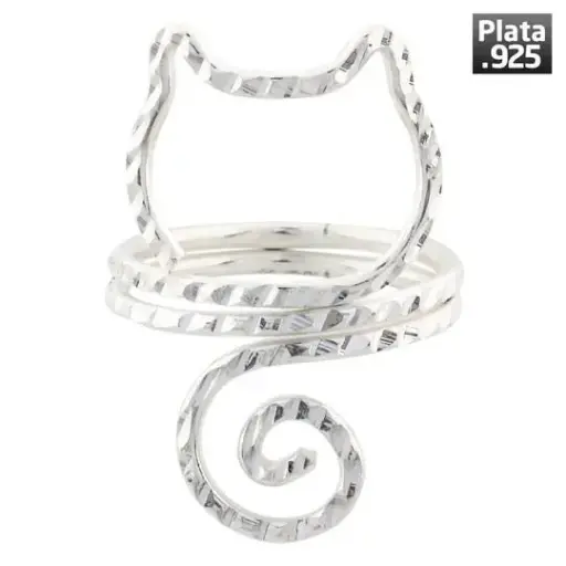 [212153] AN GATO DIAMANTADO, PLATA .925