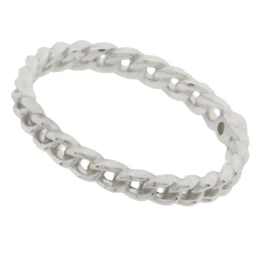 [212175] AN. CADENA CON ZIRCONIA CENTRAL. PLATA