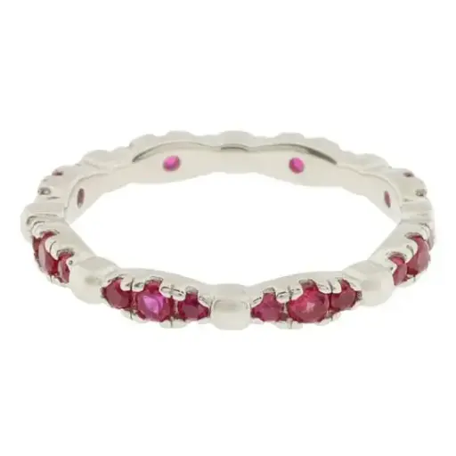 [212236] AN OVALOS FUCSIA, PLATA RODIZADA