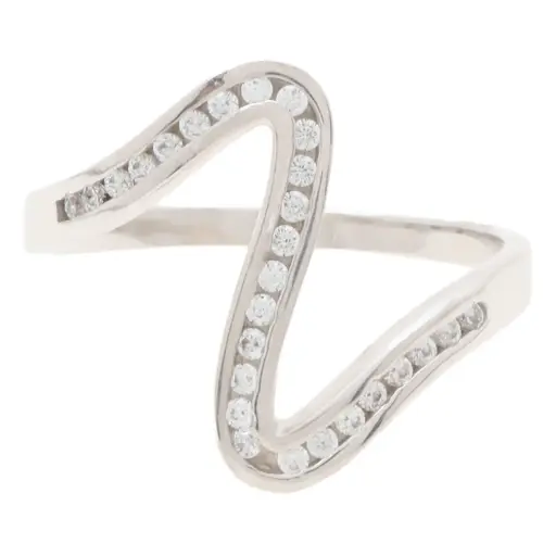 [214014] AN RAYO CIRCONIAS, PLATA. 925 CON BAÑO DE RODIO