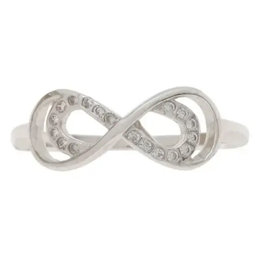 [214017] AN INFINITO DOBLE, PLATA. 925 CON BAÑO DE RODIO