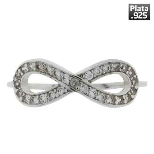[214031] AN INFINITO, PLATA .925 CON BAÑO DE RODIO