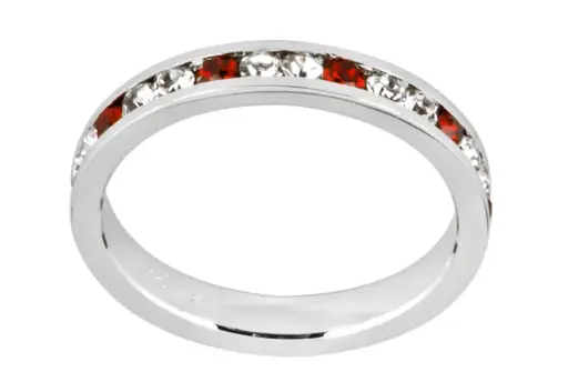 [215010] CAS2WR6 ANILLO SENCILLO BLANCO Y RUBI