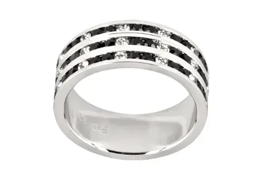 [215015] CAT2WB6 ANILLO TRIPLE BLANCO Y NEGRO