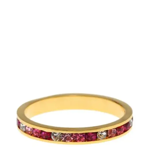 [7502247918979] CASCBK7 ANILLO SENCILLO COMBINACION CAFÉ ROSA BLANCO, CHAPADO