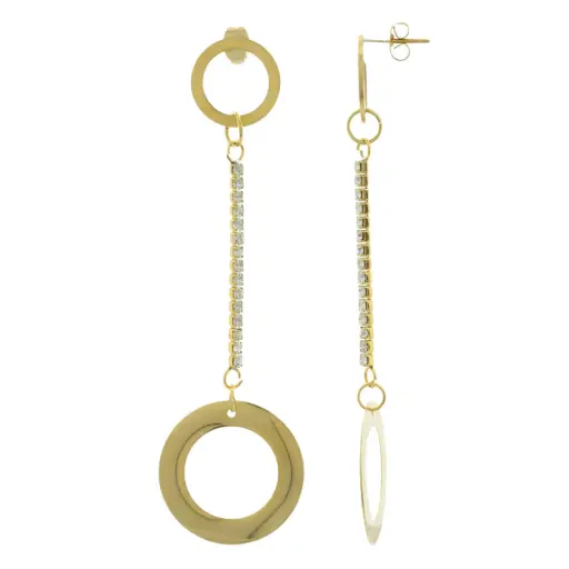 [322237] PENDIENTES CADENA ZIRCONIAS CON CIRCULOS