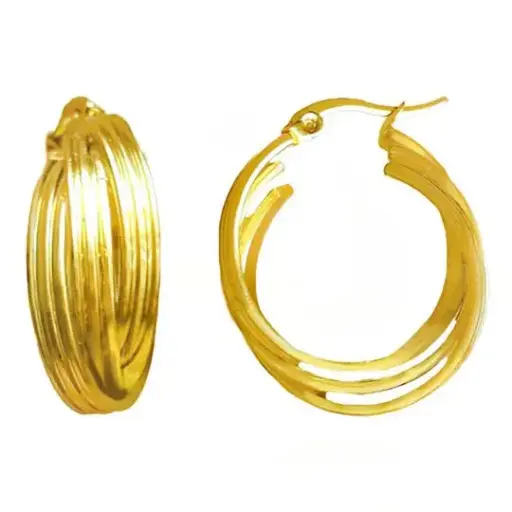 [322261] ARR TRES LINEAS TRIPLES, ACERO DORADO