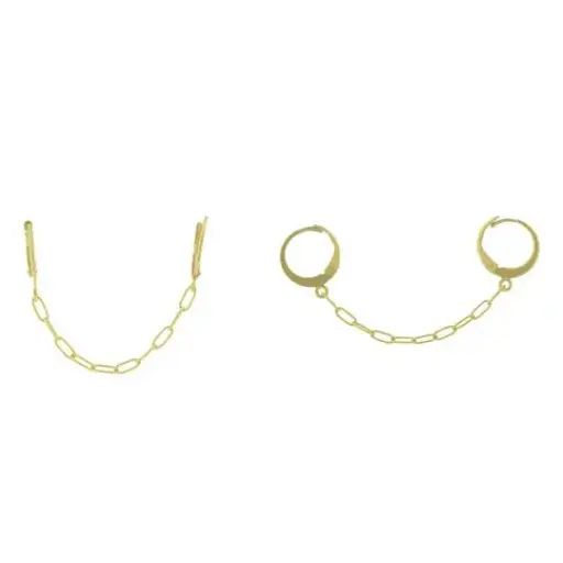 [322272] CUFF CIRCULOS CADENA, ACERO DORADO