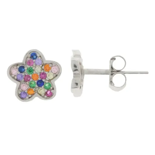 [222059] AR FLOR COLORES, PLATA .925