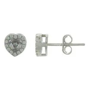[222329] ARETES CORAZÓN CRISTAL CON BISEL PAVÉ