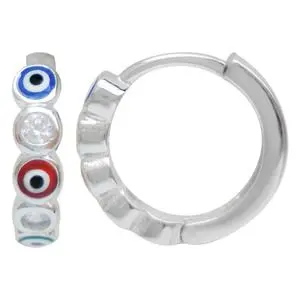 [222374] HUG OJITOS COLORES, PLATA RODIZADA