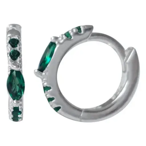 [222378] HG ZIRCONIAS VERDES, PLATA RODIZADA