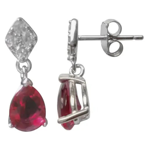 [222382] AR GOTAS CARMIN, PLATA RODIZADA