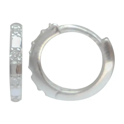 [222397] HUG MINI ZIRCONIAS INTERCALADAS, PLATA RODIZADA