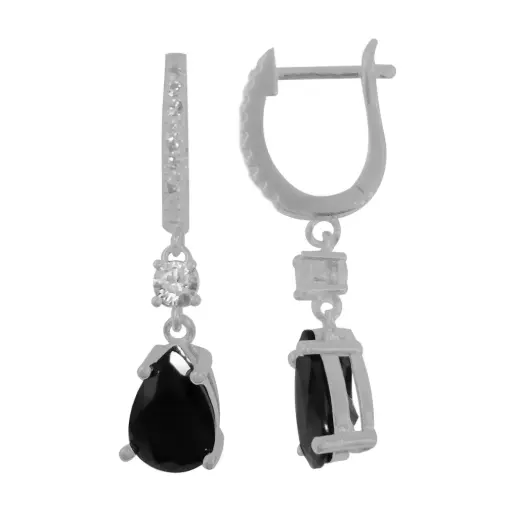 [222402] HUG PLATINADOS GOTA NEGRA, PLATA RODIZADA