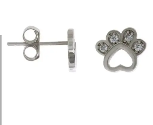 [222462] AR HUELLITAS CALADAS CON ZIRCONIA, PLATA PAVE