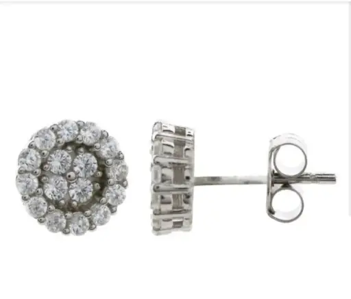 [222464] AR CIRCULOS ZIRCONIAS, PLATA RODIZADA