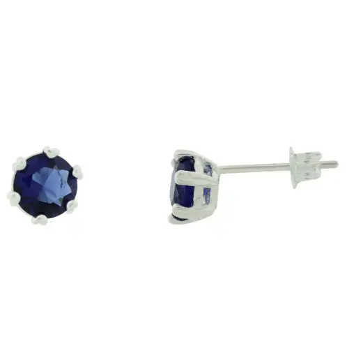 [224003] AR ZIRCONIA AZUL, PLATA .925