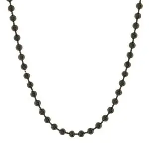[382026] CADENA BOLITAS NEGRAS, ACERO