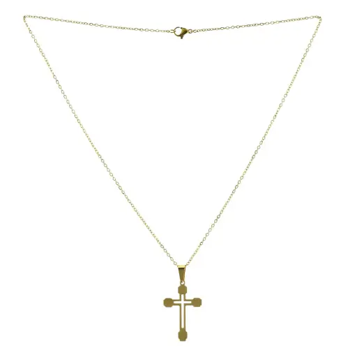 [332101] CRUZ CALADA DORADA, ACERO