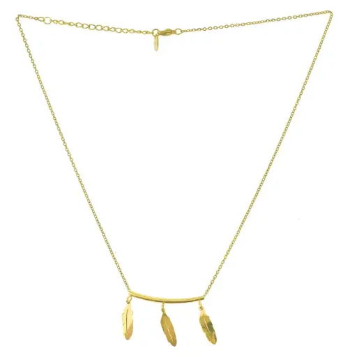 [332130] COLL TRES HOJITAS, ACERO DORADO