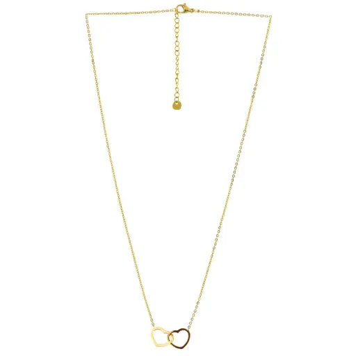[332150] COLL CORAZONES ENLAZADOS, ACERO DORADO