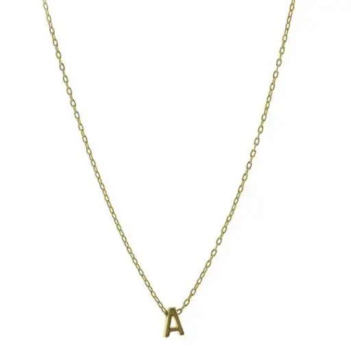 [433020] COLLAR CADENA LETRA A MINI, CHAPA