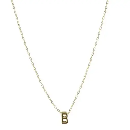 [433021] COLLAR CADENA LETRA B MINI, CHAPA