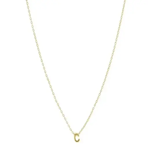 [433022] COLLAR CADENA LETRA C MINI, CHAPA