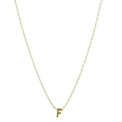 [433025] COLLAR CADENA LETRA F MINI, CHAPA
