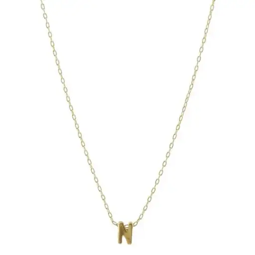 [433030] COLLAR CADENA LETRA N MINI, CHAPA