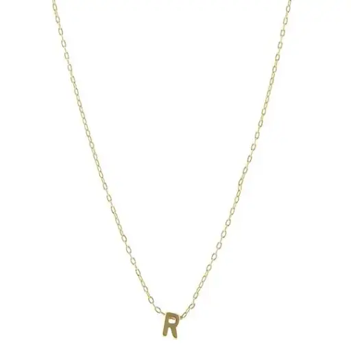 [433033] COLLAR CADENA LETRA R MINI, CHAPA