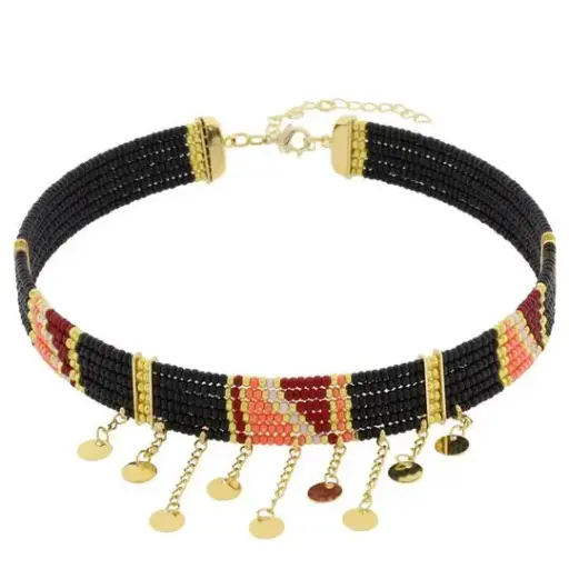 [531009] GARG CHAQUIRAS TRIANGULOS ROJOS Y NARANJAS