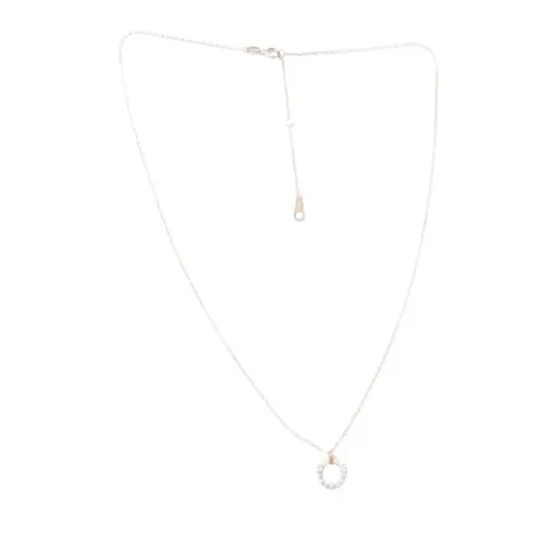 [231038] GARGANTILLA BISEL MEDIA PERLA, PLATA RODIZADA