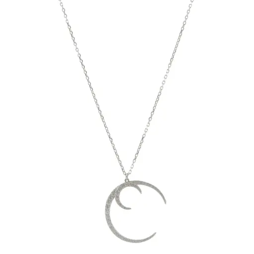 [232062] COLLAR LUNAS PLATINADAS, PLATA