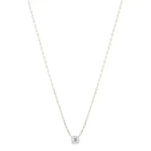 [232104] CO ZIRCONIA REDONDA, PLATA RODIZADA