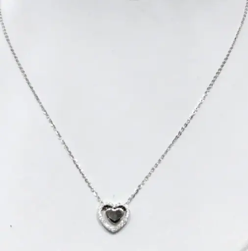 [232120] CO  DOBLE MARCO PAVÉ, PLATA RODIZADA