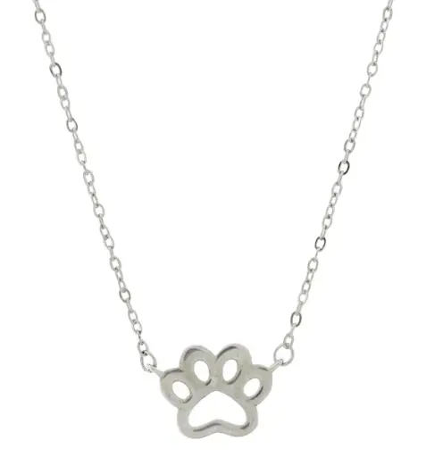 [232124] CO CORAZÓN HUELLA, PLATA RODIZADA