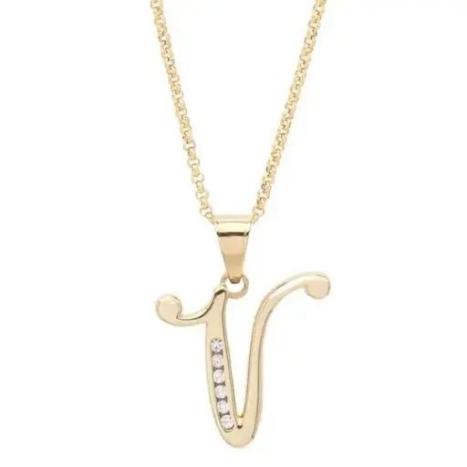 [431014] DIJE LETRA CON CIRCONIAS  V