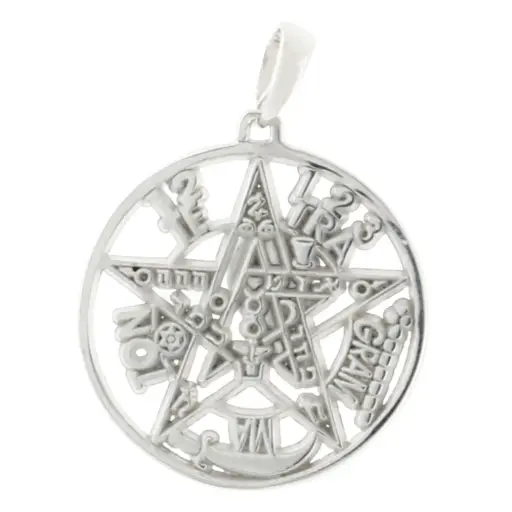 [236010] TETRAGRAMMATON, PLATA .925 CON BAÑO DE RODIO