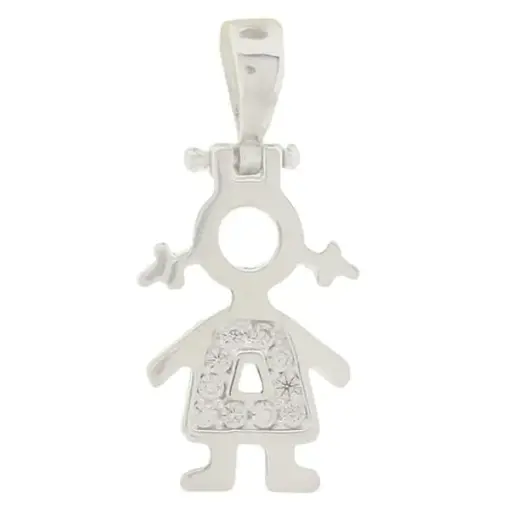 [236018] Dj NIÑA CON ZIRCONIAS CH , PLATA .925